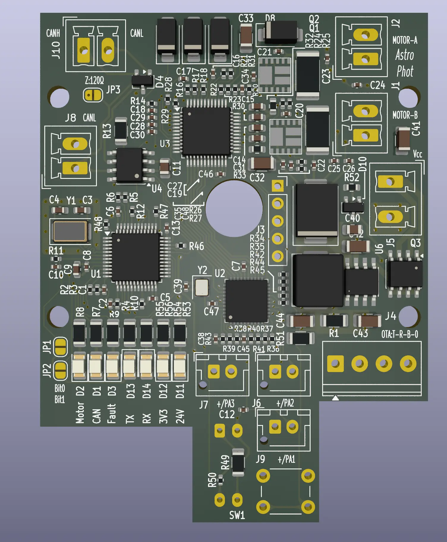 Carte contrôleur moteur NEMA23 observatoire